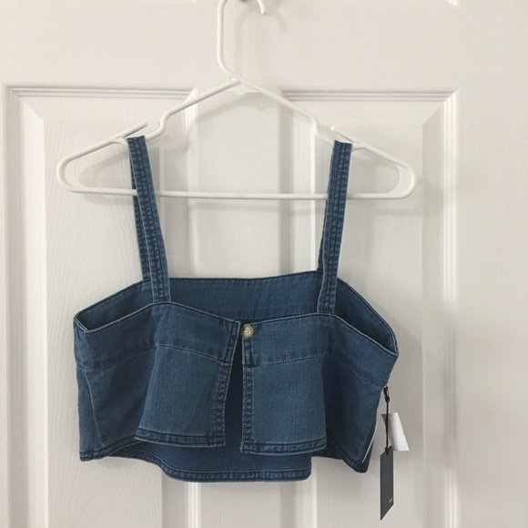 Aritzia Wilfred Free Denim Pasha Top - Picture 2 of 2